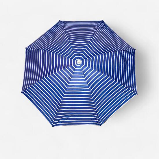 Ombrellone da spiaggia SUN&SURF a righe blu 160 cm