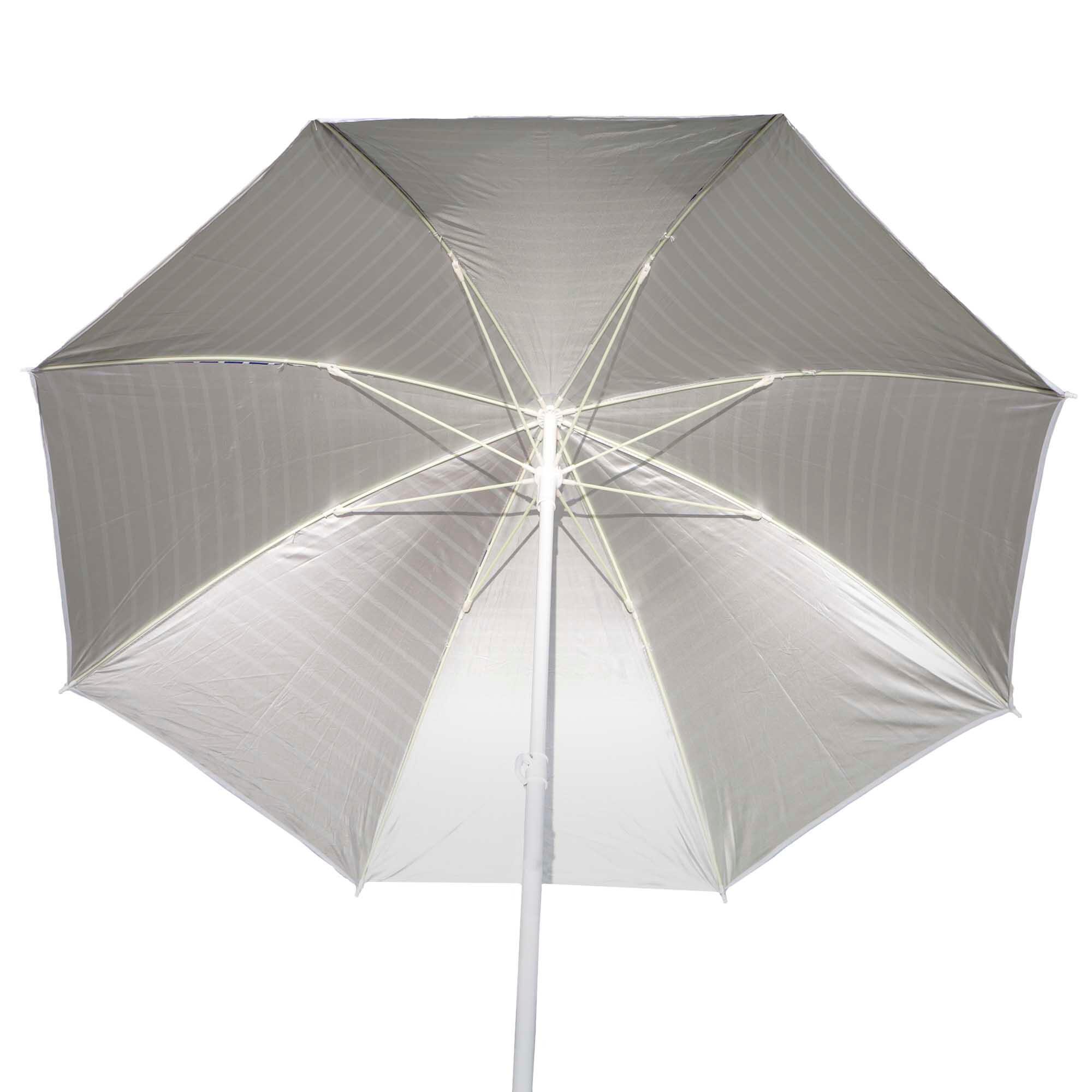 Ombrellone da spiaggia SUN&SURF a righe blu 160 cm 2/4
