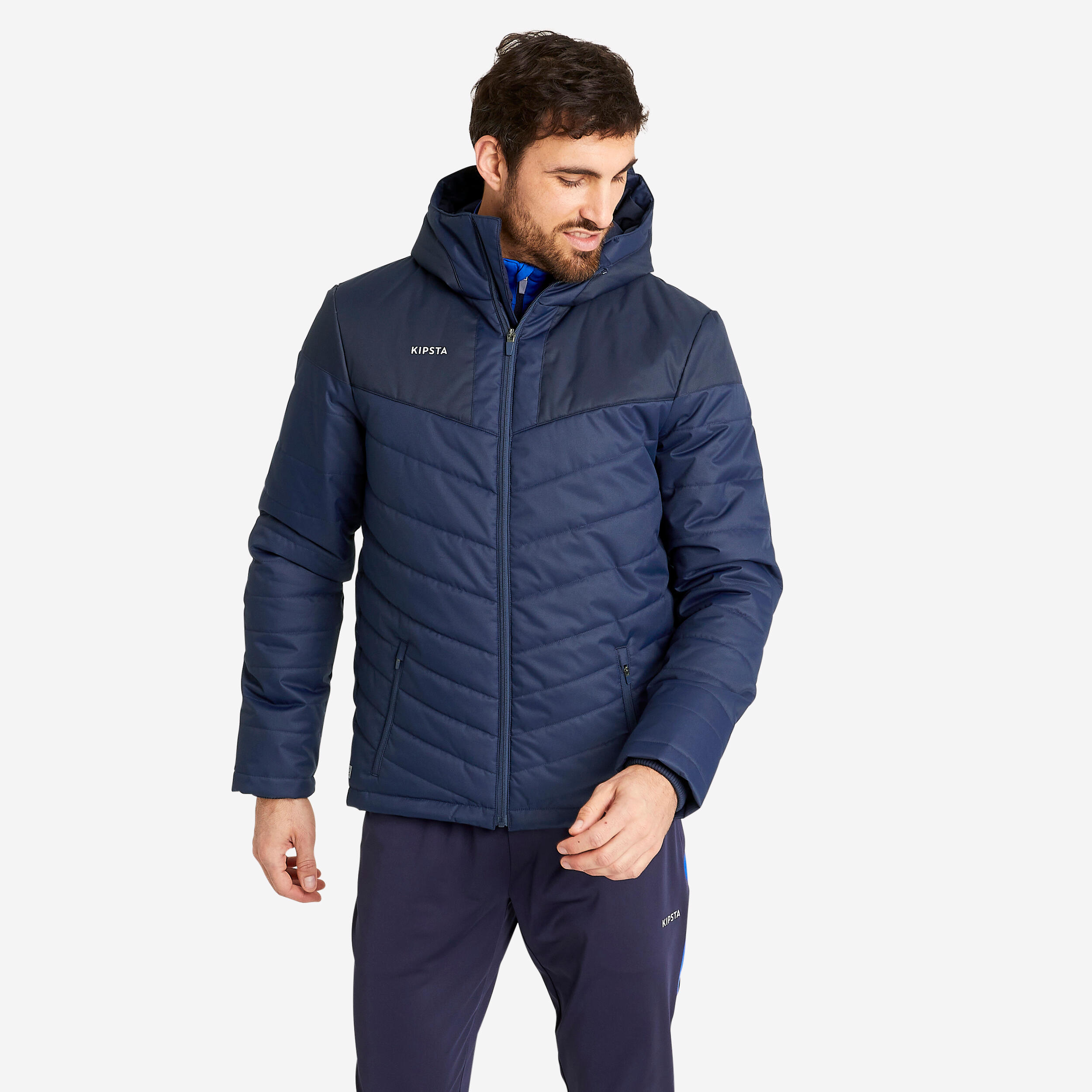 KIPSTA Korte coachjas heren marineblauw