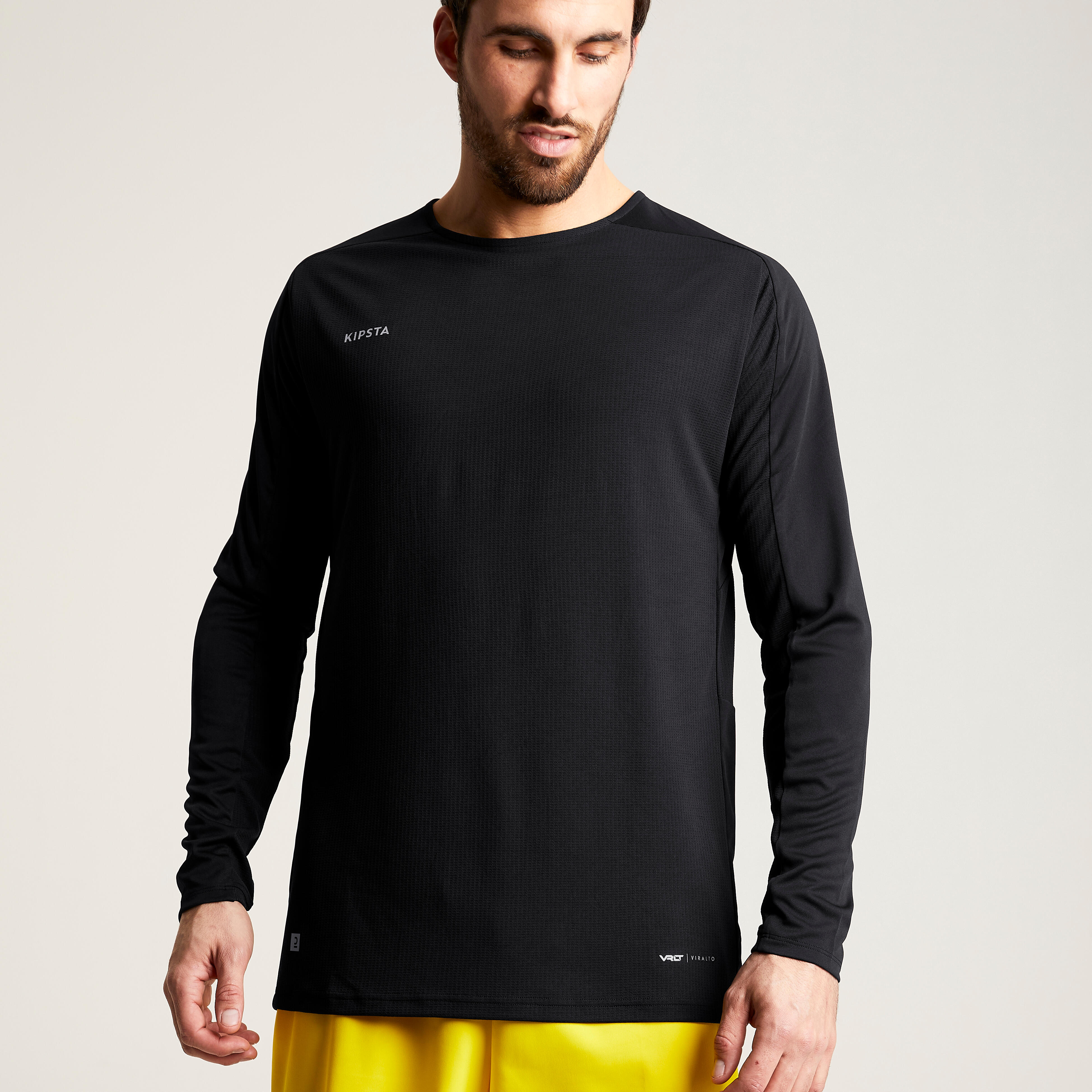 Adult Football Long-Sleeved Jersey Shirt Viralto Club - Black