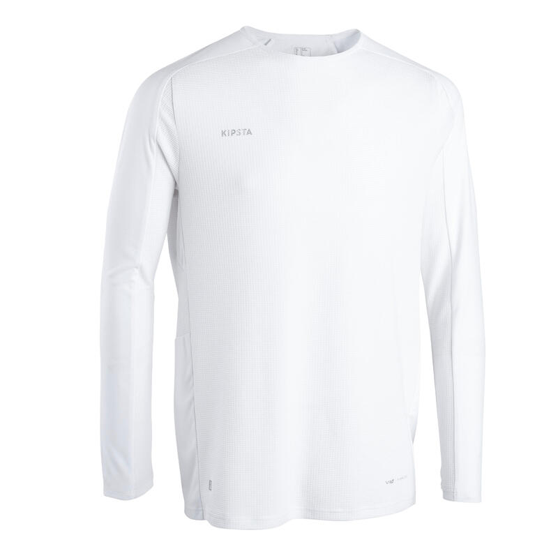 Camiseta de fútbol manga larga Adulto Kipsta Viralto blanco