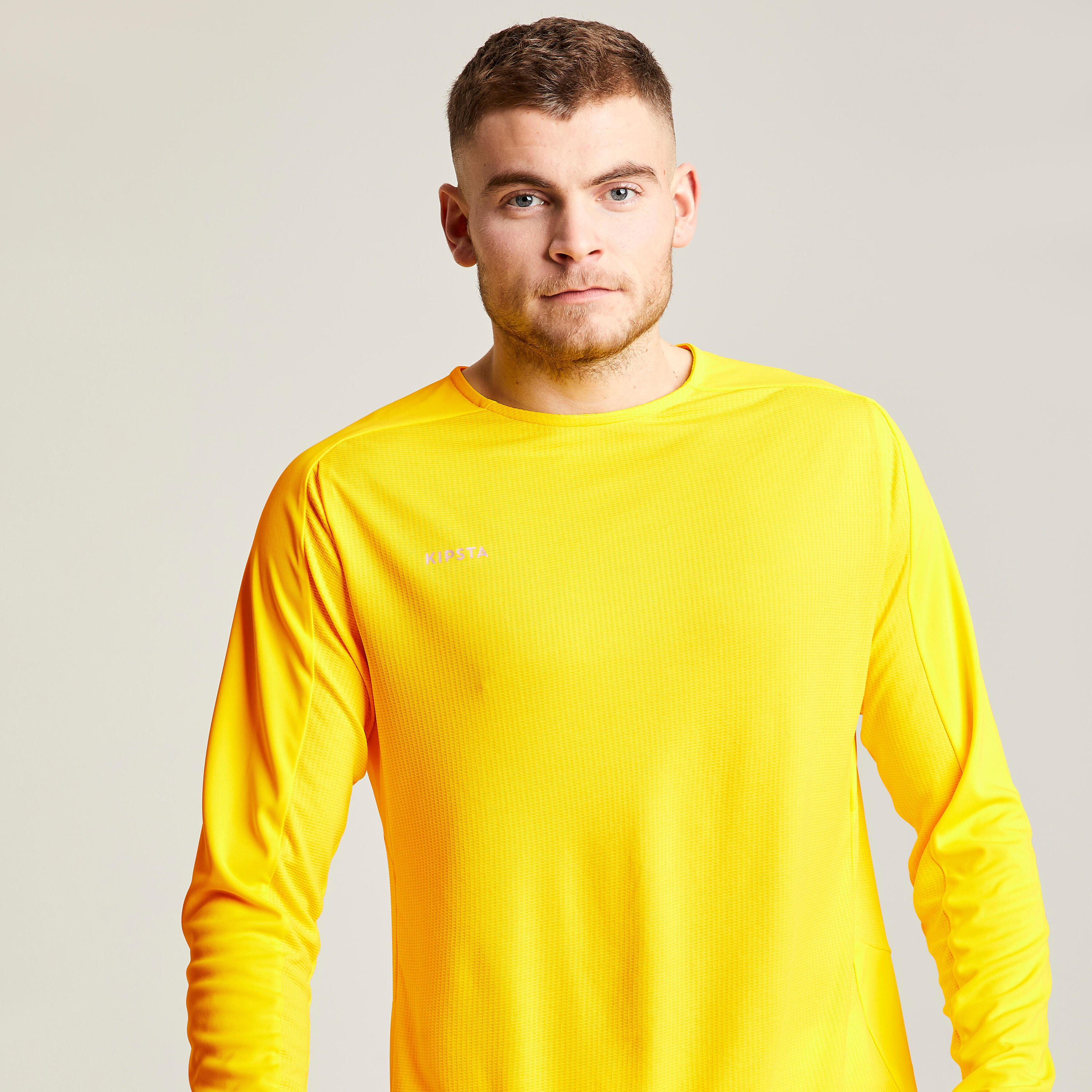 Voetbalshirt Viralto Club lange mouwen geel 3/6