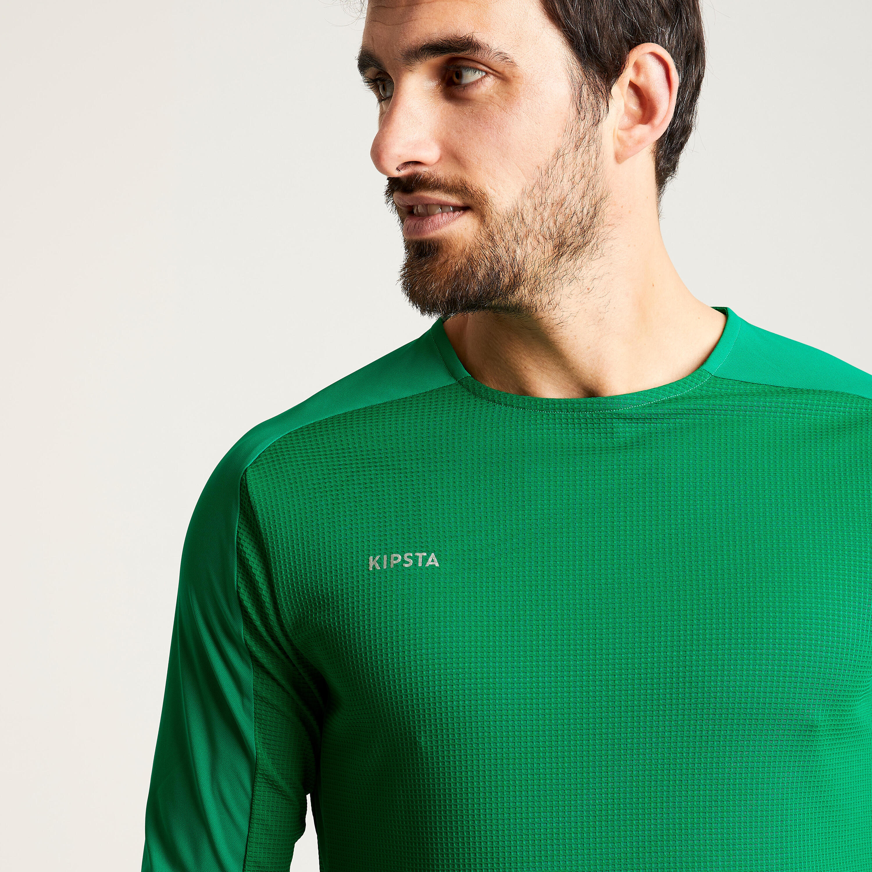 Camiseta de fútbol manga larga Adulto Kipsta Viralto verde 3/6