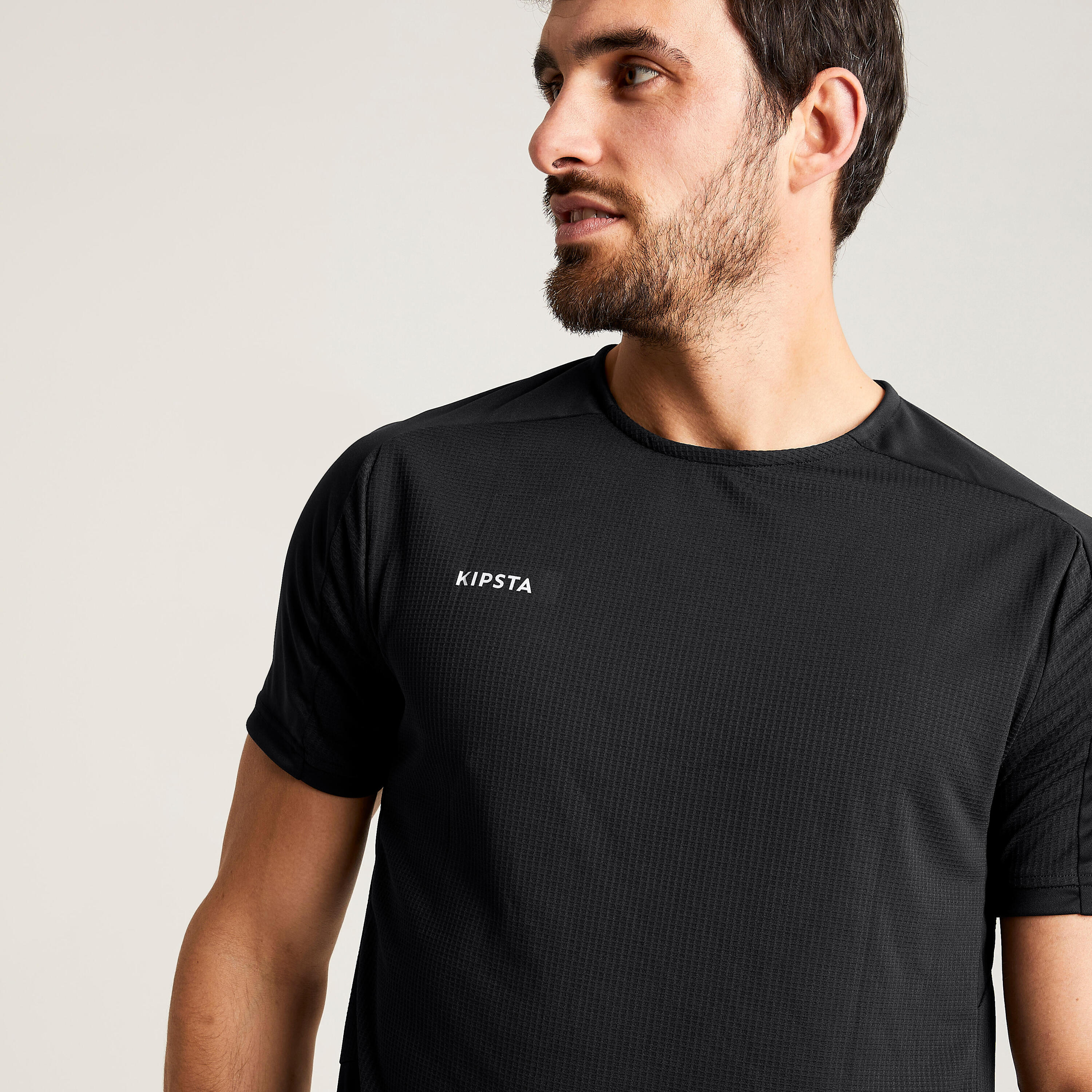 Camiseta de fútbol manga corta Adulto Kipsta Viralto Club negro 3/10
