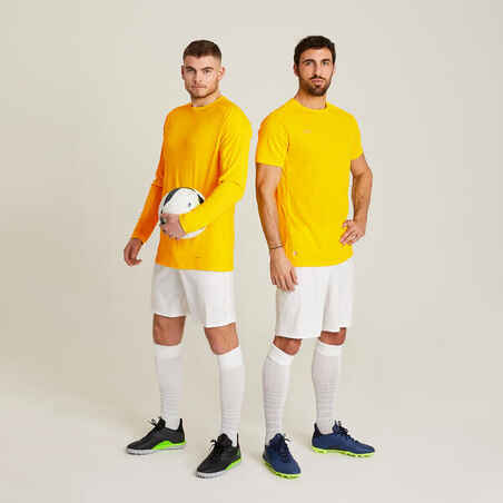 Futbolo marškinėliai ilgomis rankovėmis „Viralto Club“, geltoni