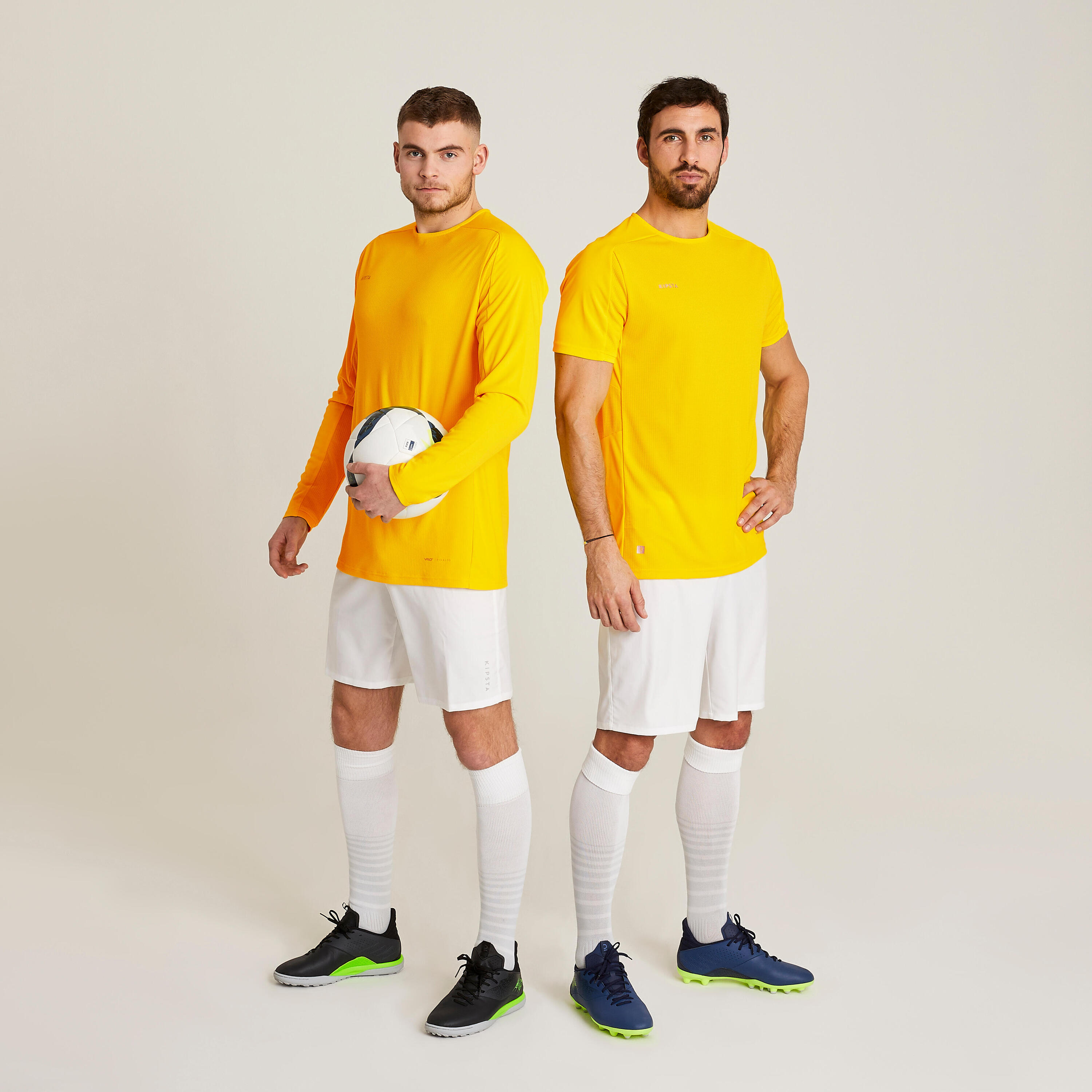 Camiseta de fútbol manga larga Adulto Kipsta Viralto amarillo 5/5
