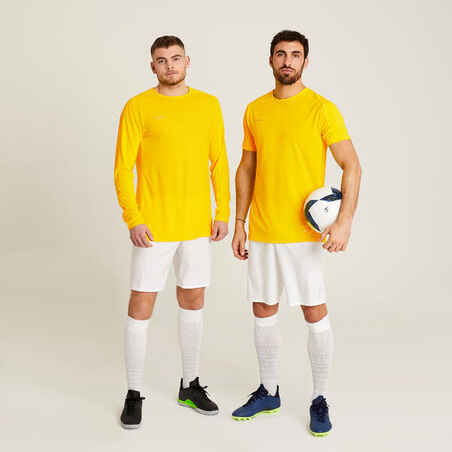 Trumparankoviai futbolo marškinėliai „Viralto Club“, geltoni