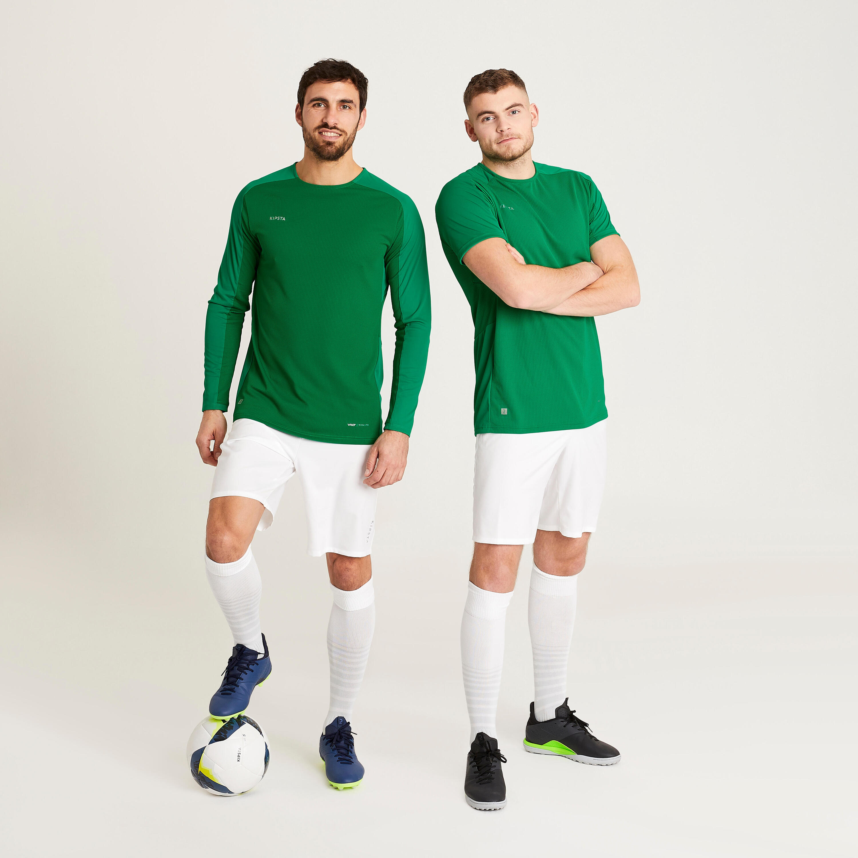 Long-Sleeved Football Shirt Viralto Club - Green KIPSTA | Decathlon