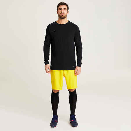 Futbolo marškinėliai ilgomis rankovėmis „Viralto Club“, juodi