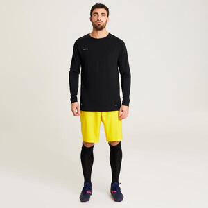 Pantalón Corto de Fútbol Kipsta Club adulto amarillo