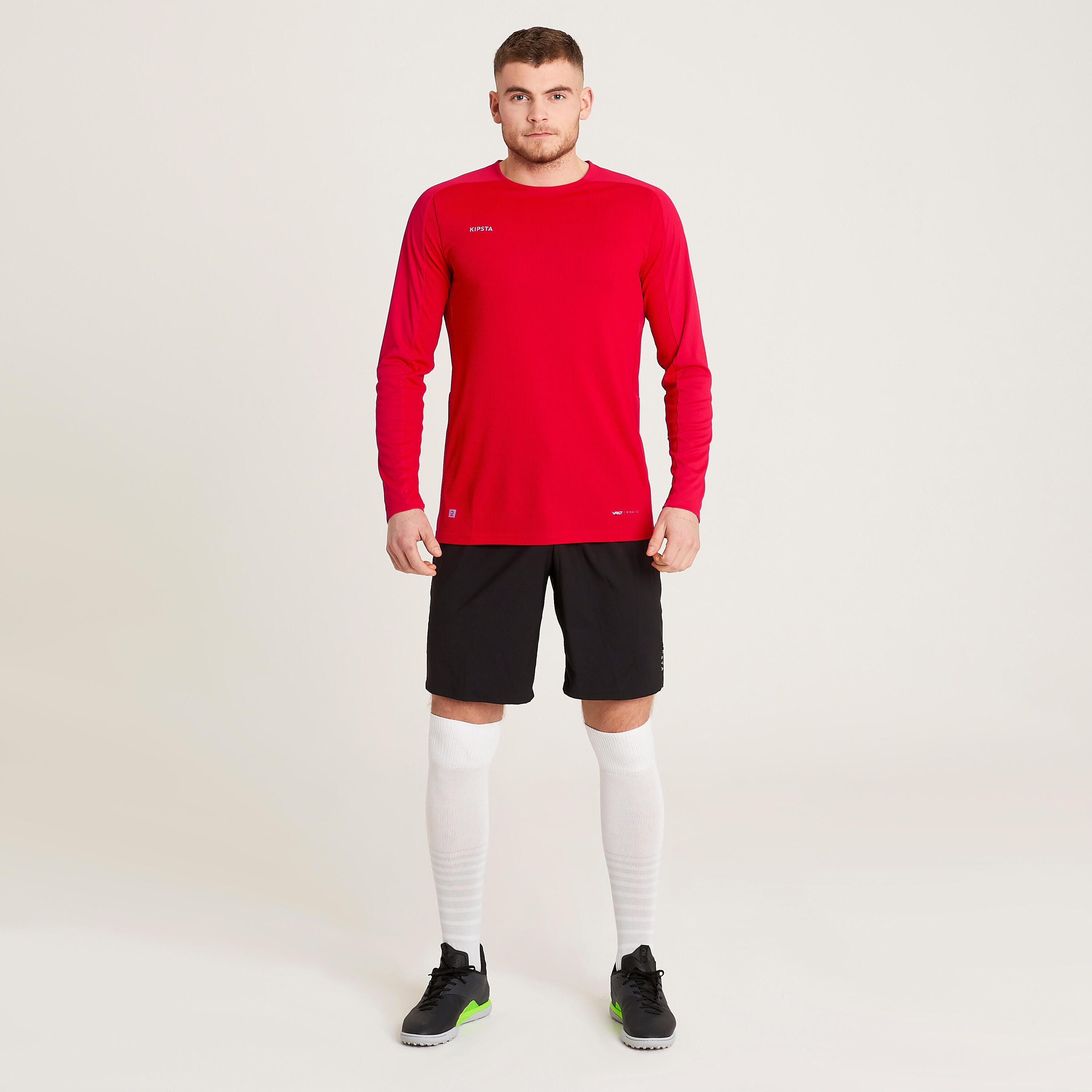 Camiseta de fútbol manga larga Adulto Kipsta Viralto rojo 3/6