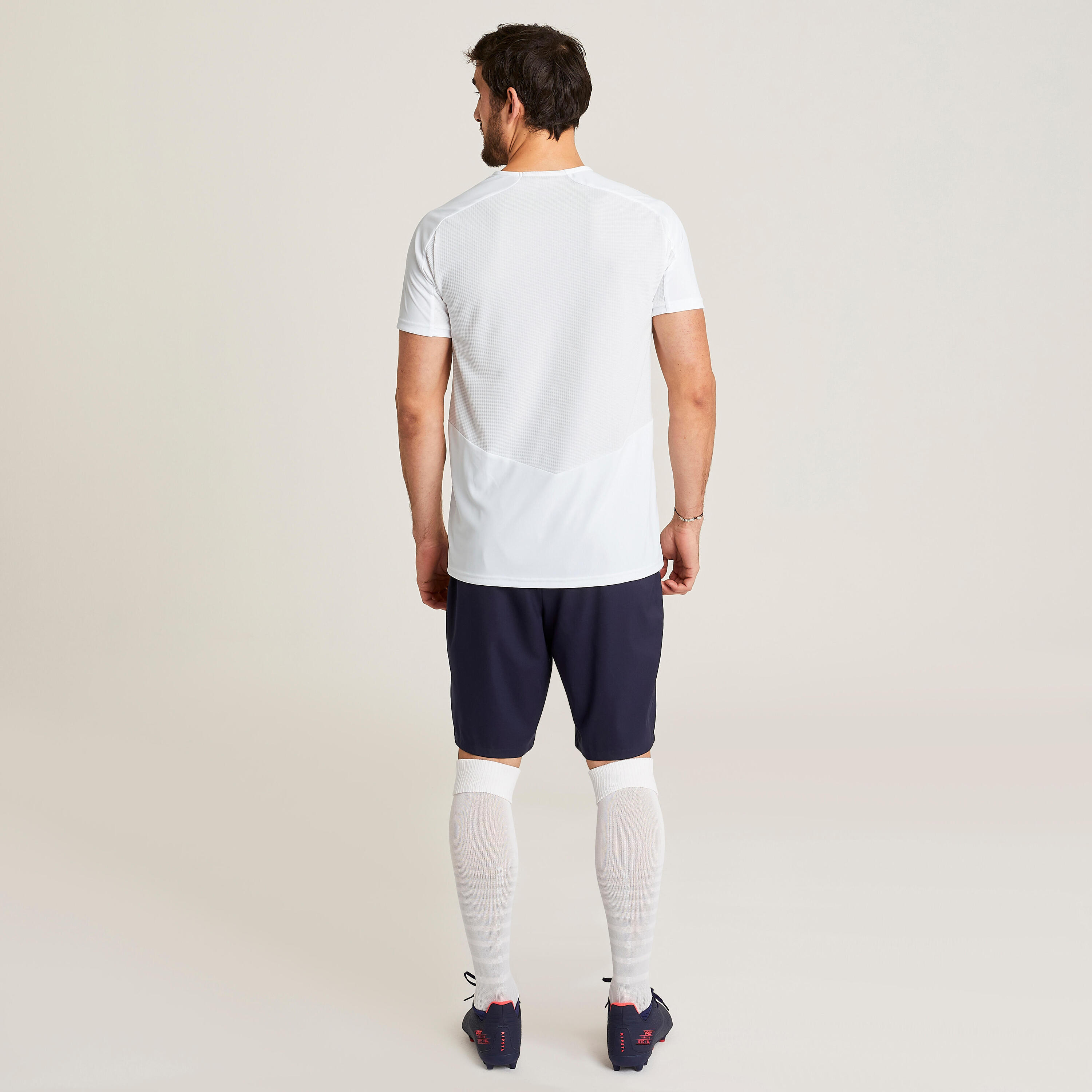 Camiseta de fútbol manga corta Adulto Kipsta Viralto  Club blanco 5/6