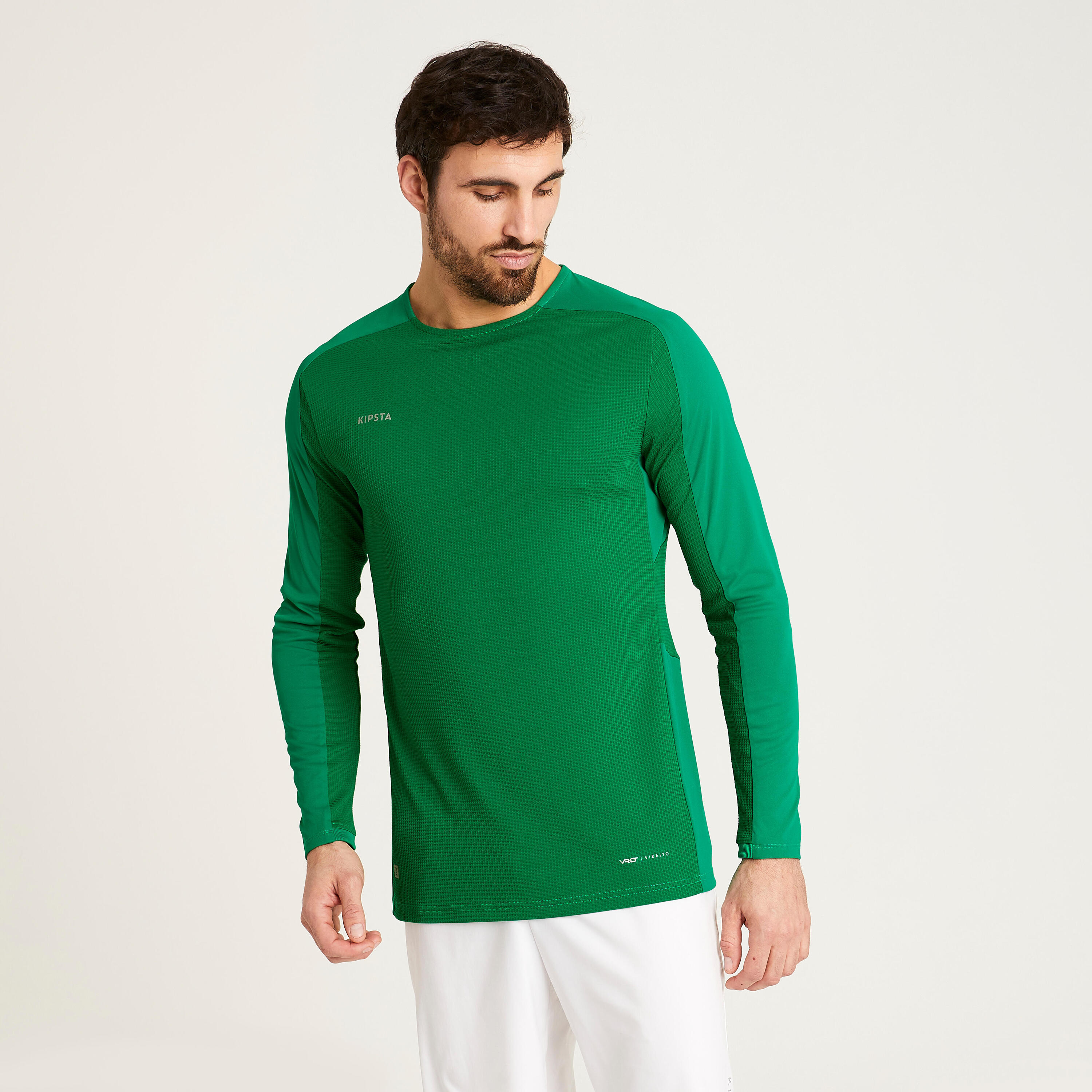 Voetbalshirt Viralto Club lange mouwen groen 3/7