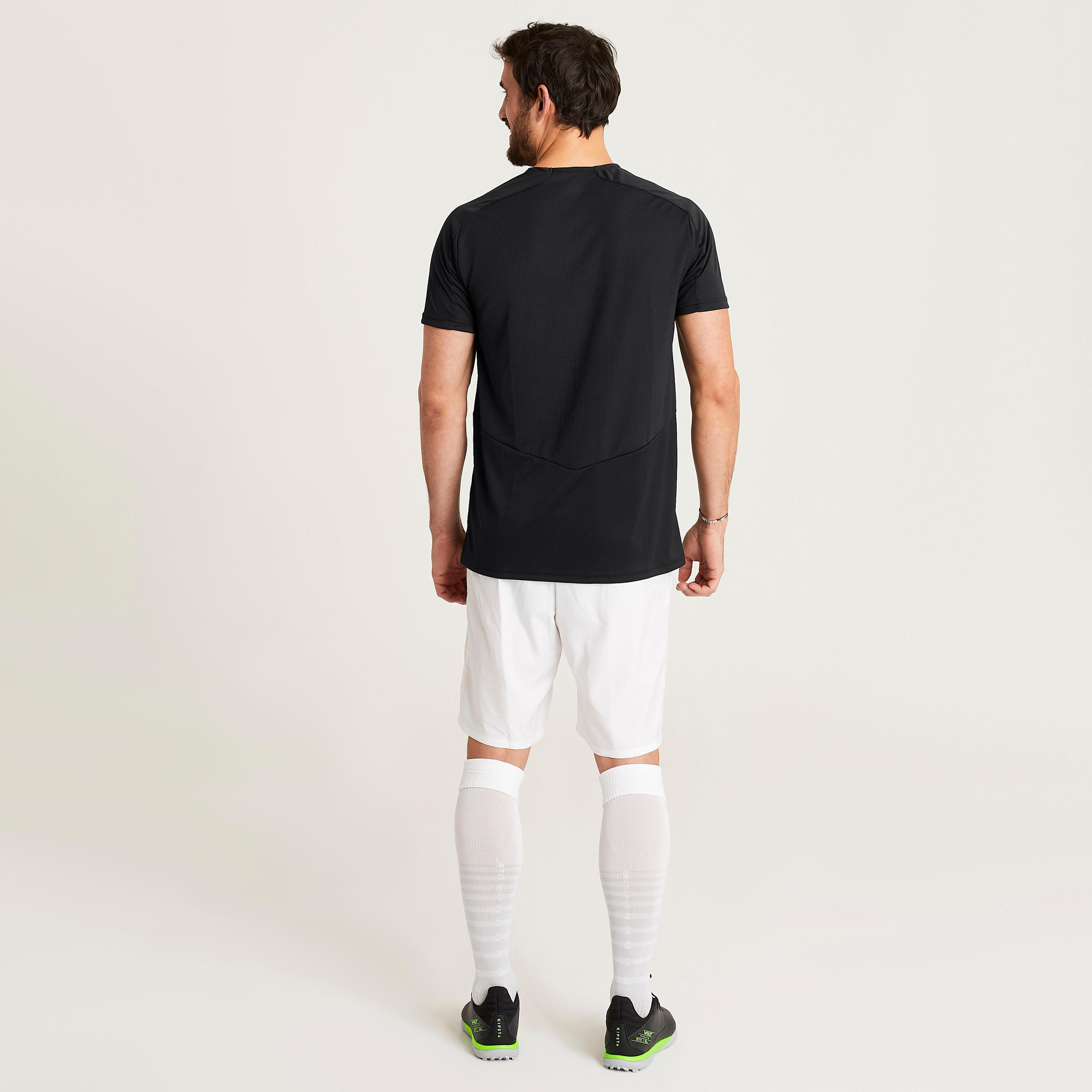 Camiseta de fútbol manga corta Adulto Kipsta Viralto Club negro 5/10