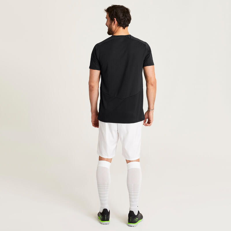 Camiseta de fútbol manga corta Adulto Kipsta Viralto Club negro