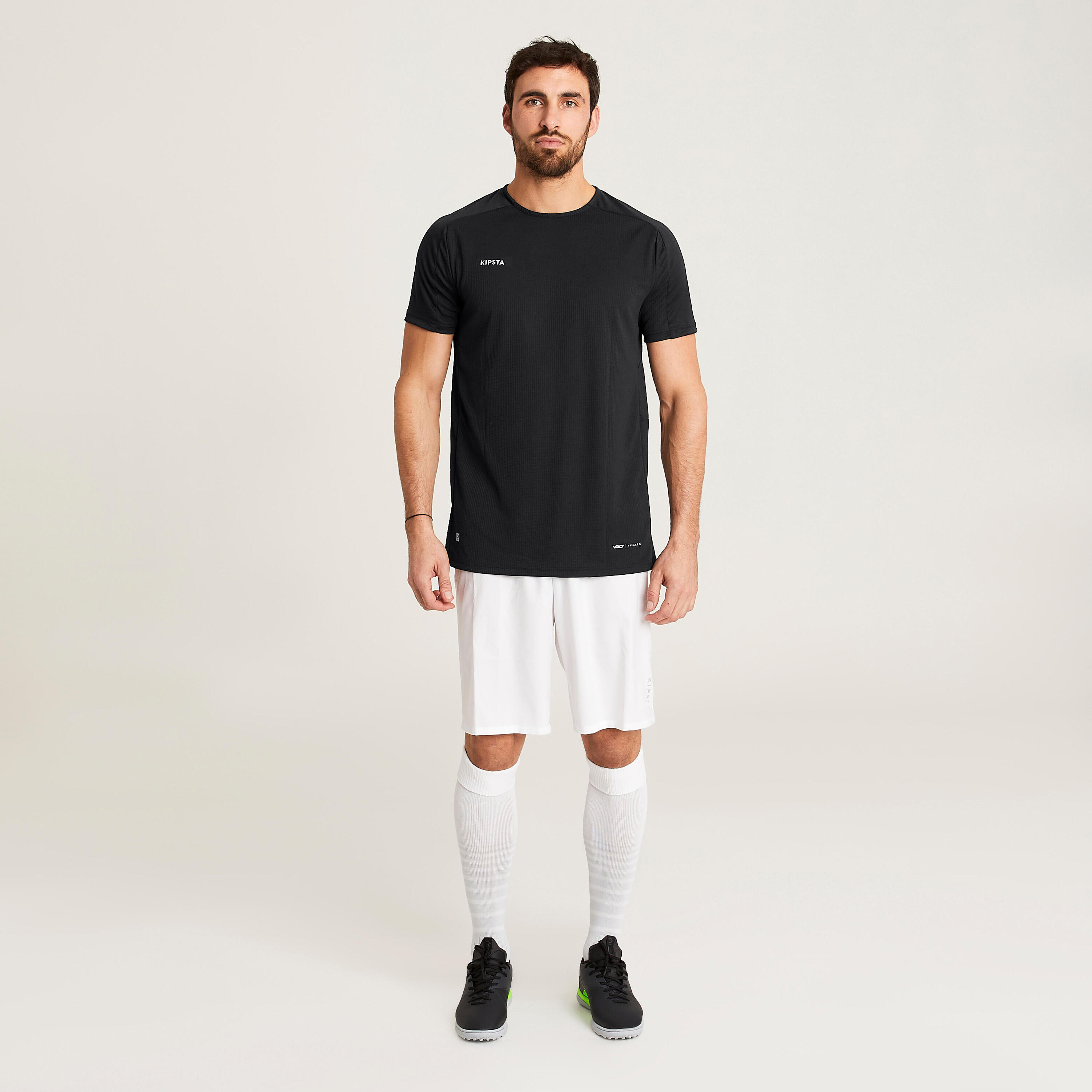 Camiseta de fútbol manga corta Adulto Kipsta Viralto Club negro 4/10