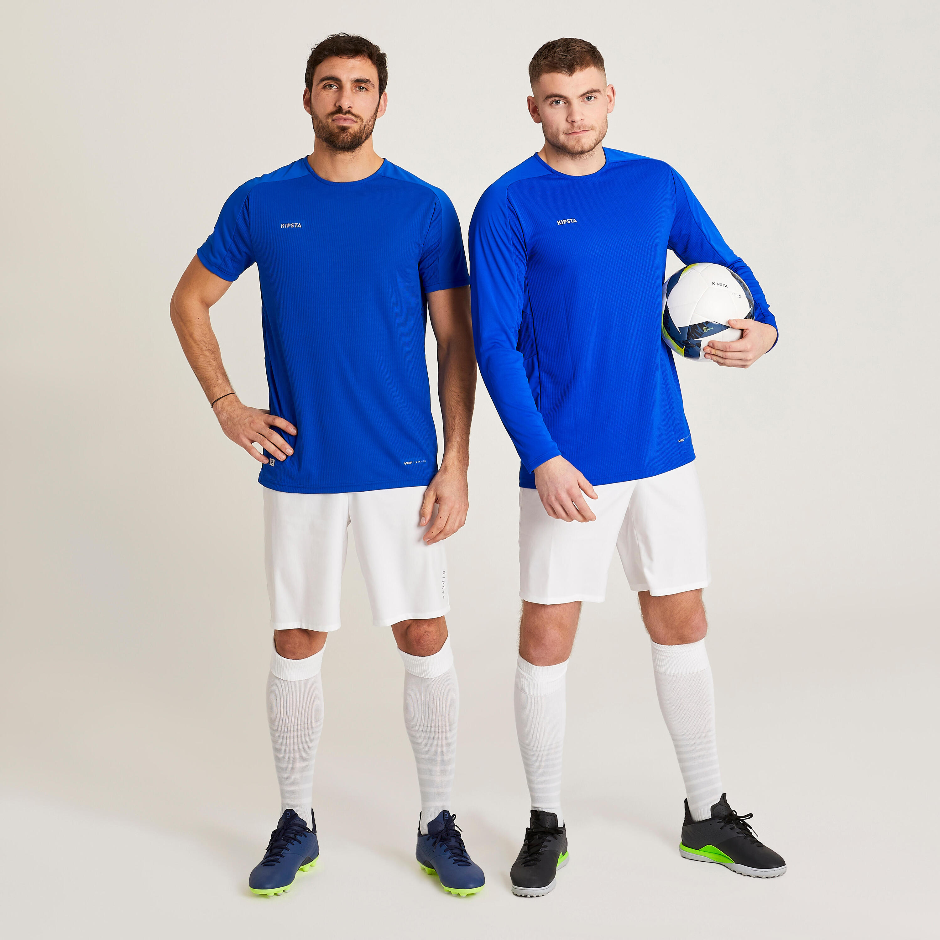 Camiseta de fútbol manga corta Adulto Kipsta Viralto  Club azul 9/10