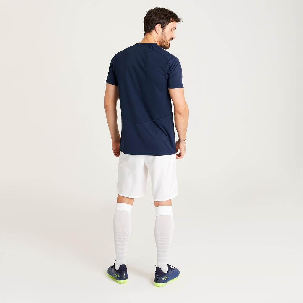 Futbalový dres s krátkym rukávom Viralto fialovo-modrý neónový