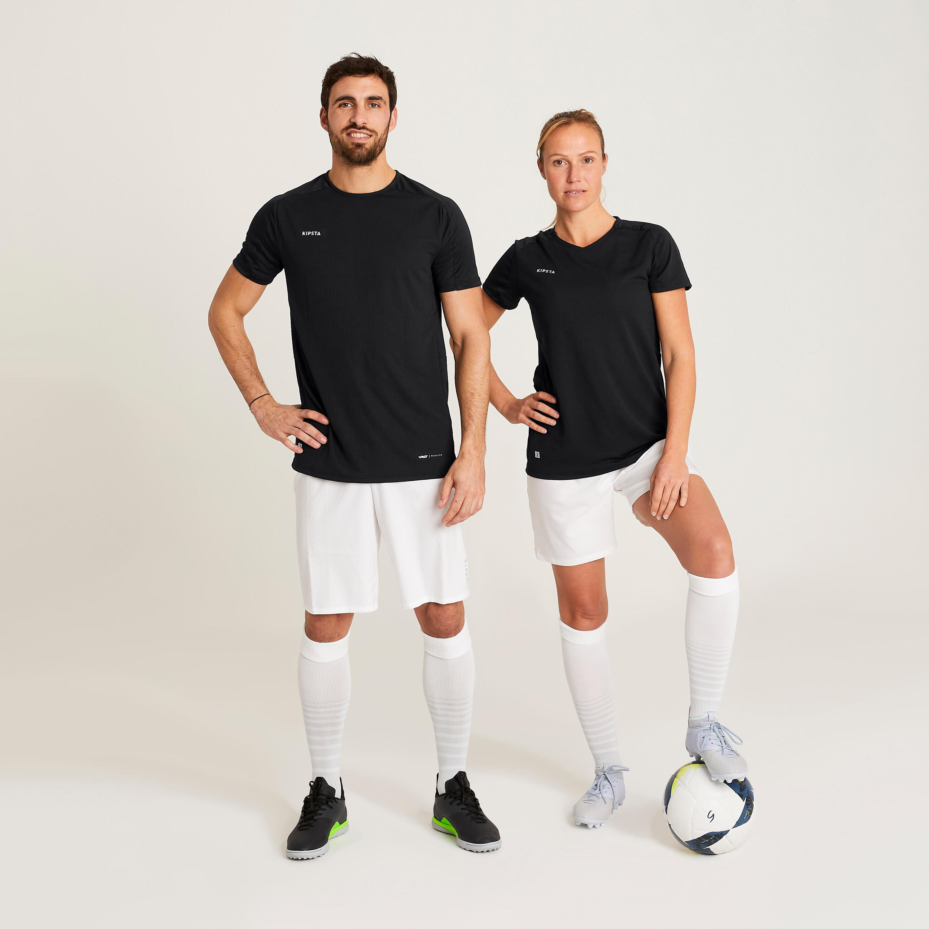 Women's Plain Football Shirt - Black 27/29