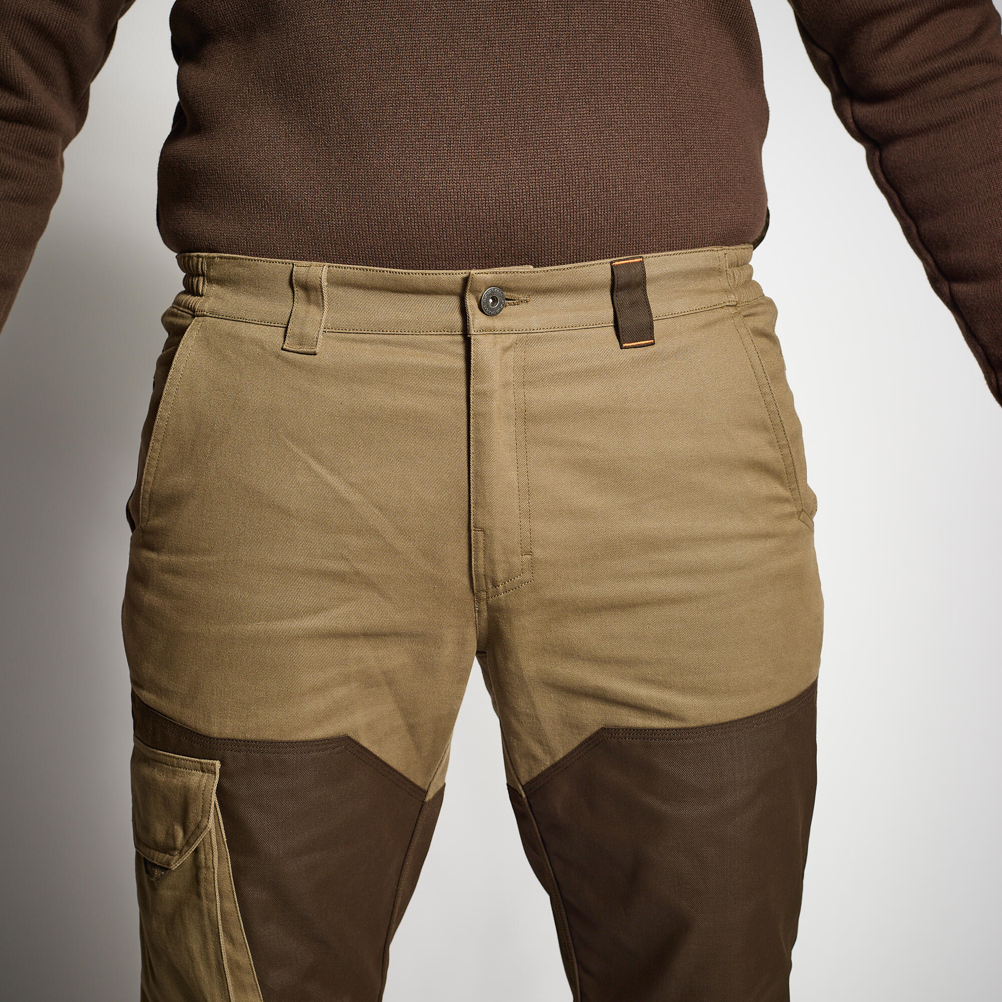 Pantalon de chasse renfort - 520 marron - SOLOGNAC