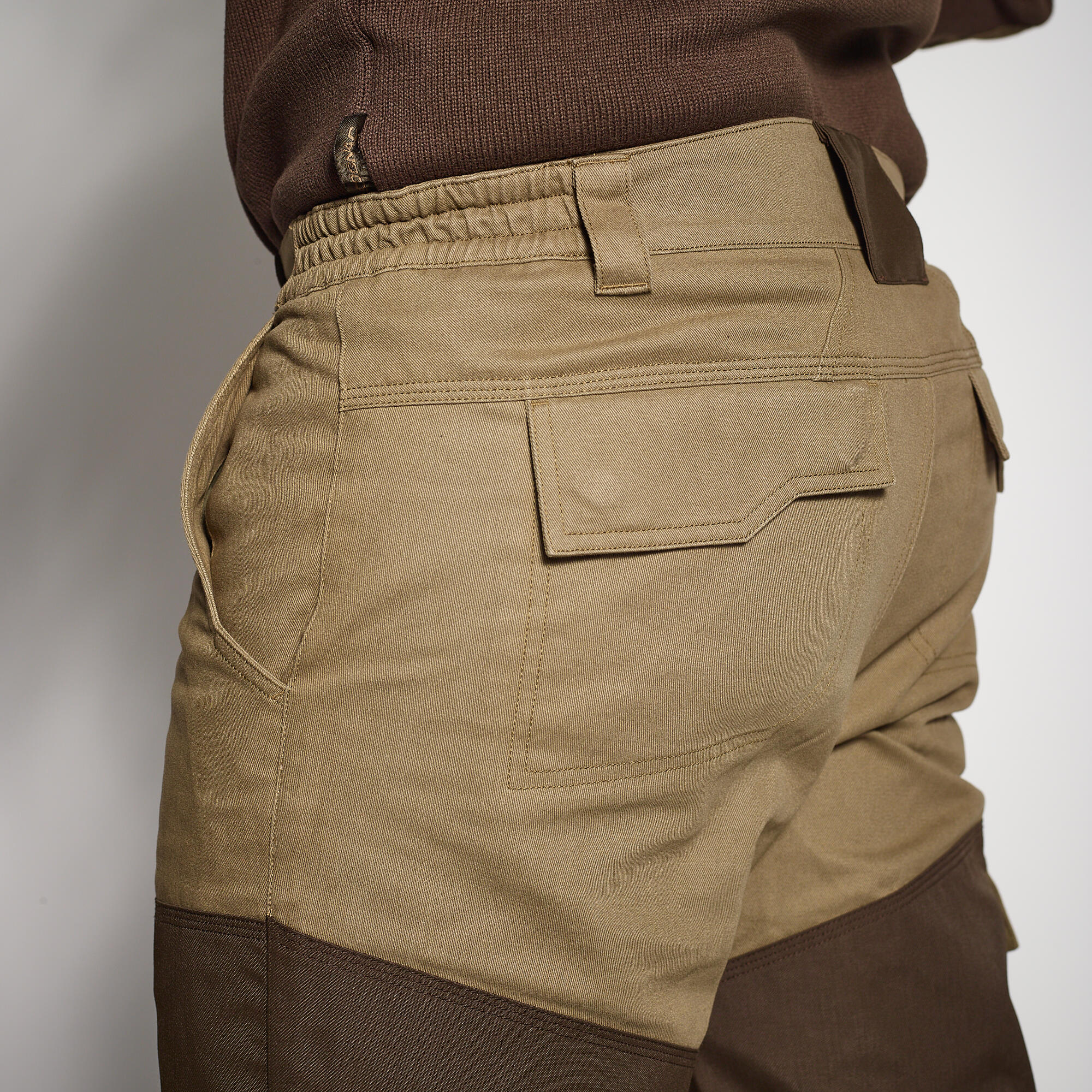 Pantalon de chasse renfort - 520 marron - SOLOGNAC