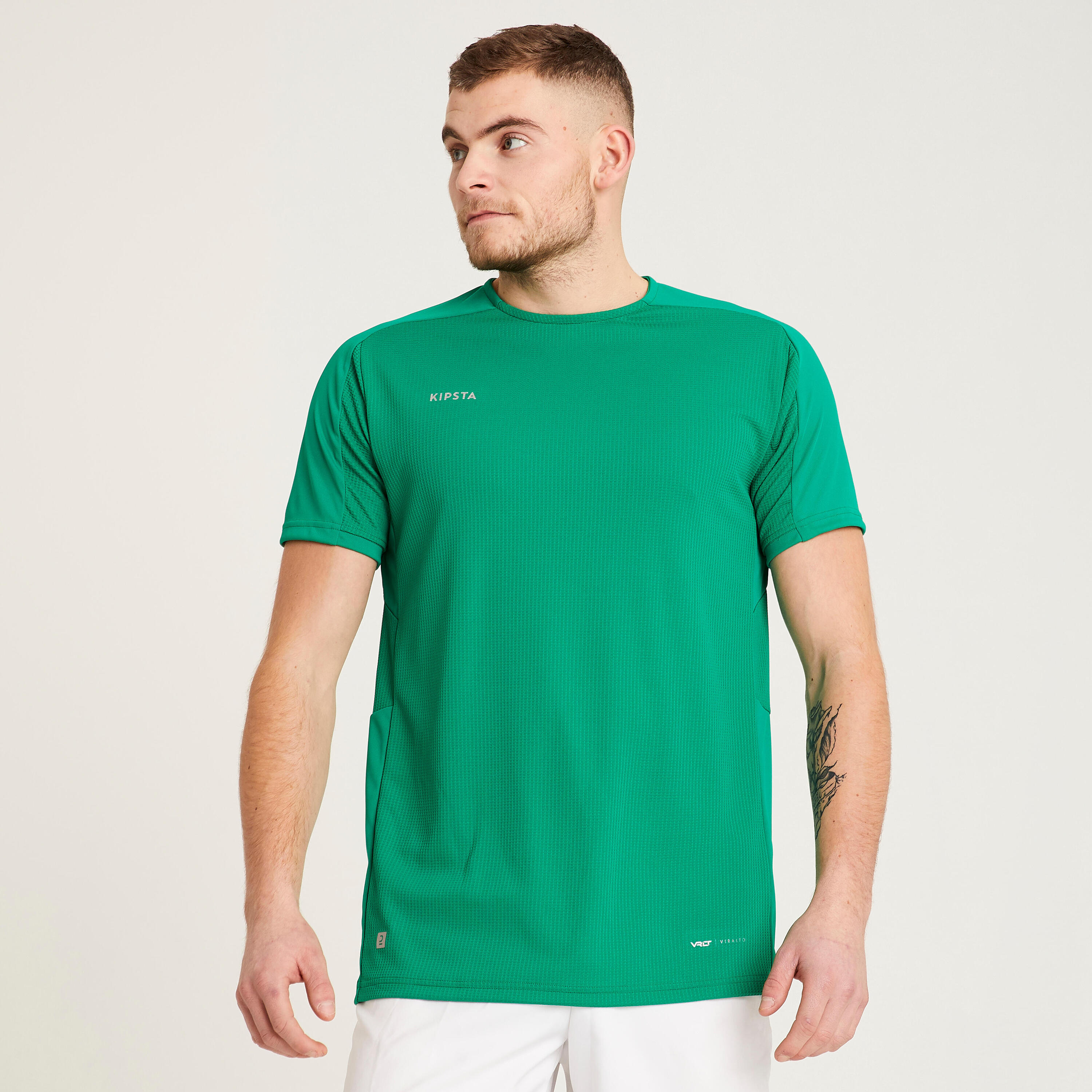 Camiseta de fútbol manga corta Adulto Kipsta Viralto Club verde 7/10