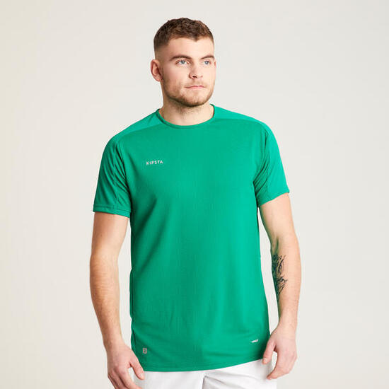 Camiseta de fútbol manga corta Adulto Kipsta Viralto Club amarillo