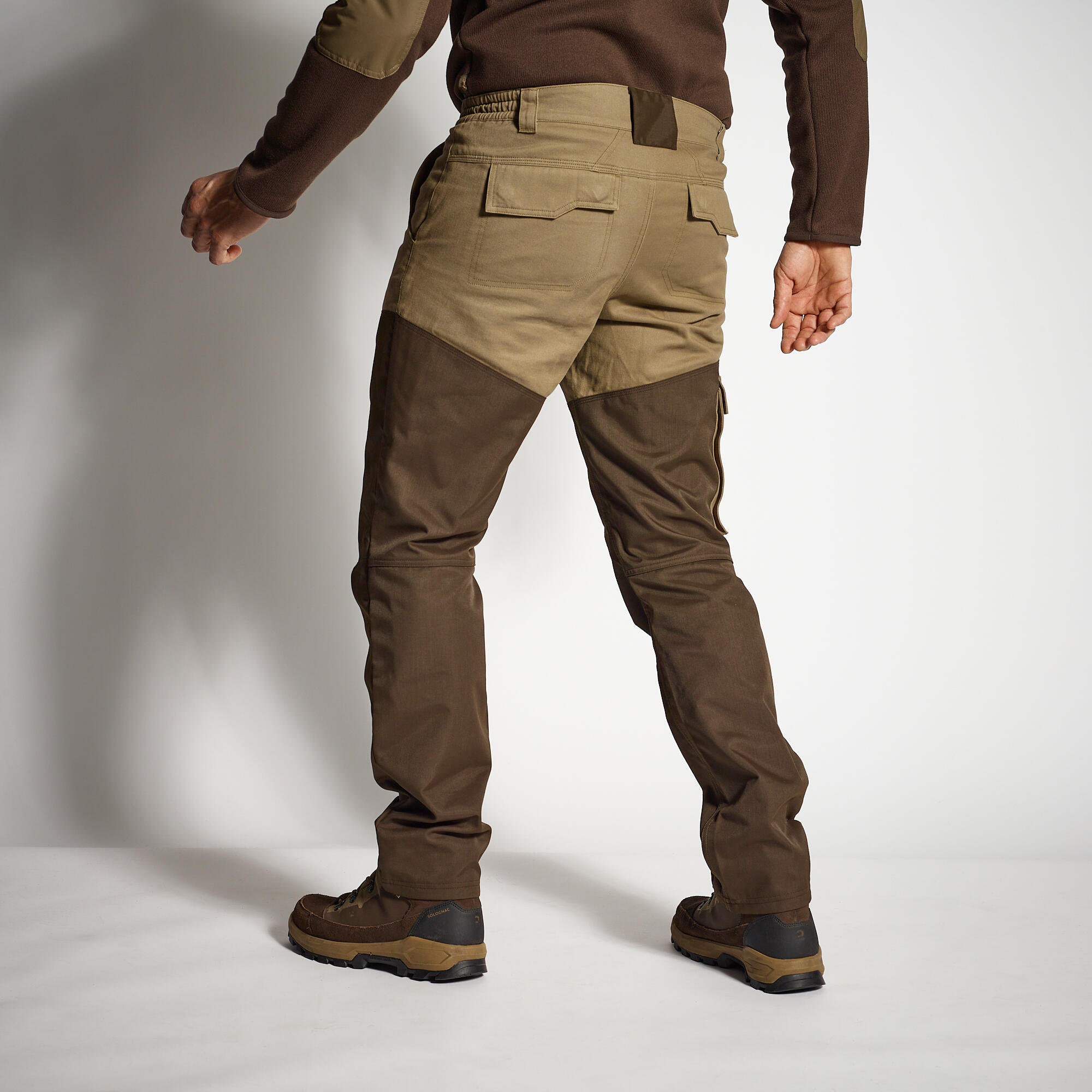 Pantalon de chasse renfort - 520 marron - SOLOGNAC