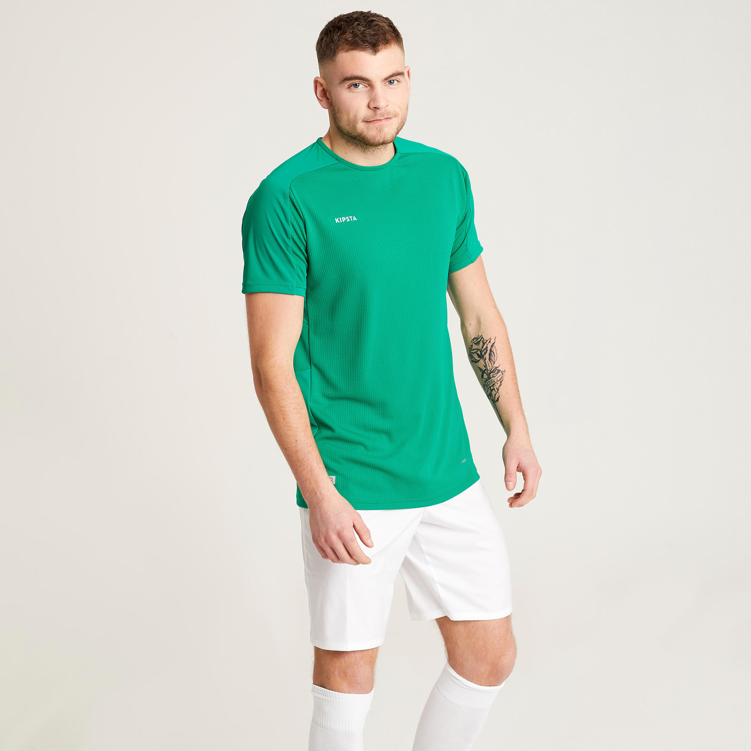 Camiseta de fútbol manga corta Adulto Kipsta Viralto Club verde 3/10