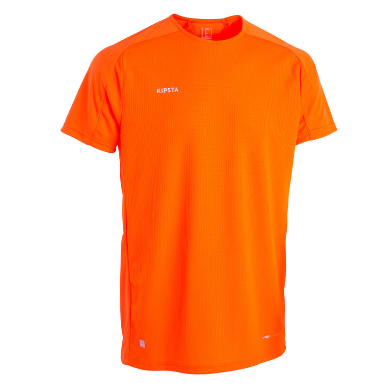 Camiseta de fútbol manga corta Kipsta Viralto naranja adulto