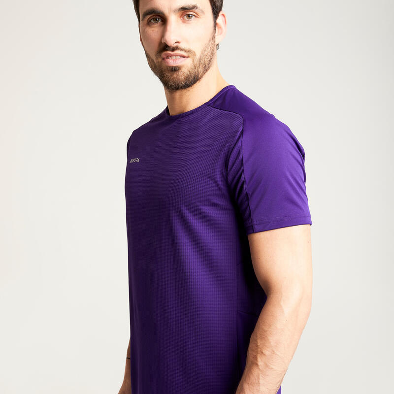 Camiseta de fútbol manga corta Adulto Kipsta Viralto Club violeta