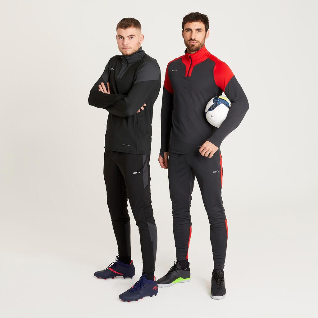 Pantalón de sudadera de fútbol ecodiseñado para hombre Kipsta Viralto negro