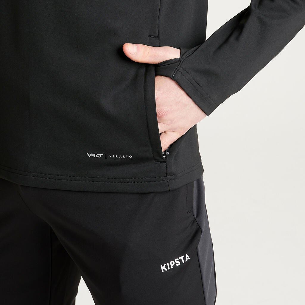 Pantalon de football VIRALTO CLUB gris carbone et noir