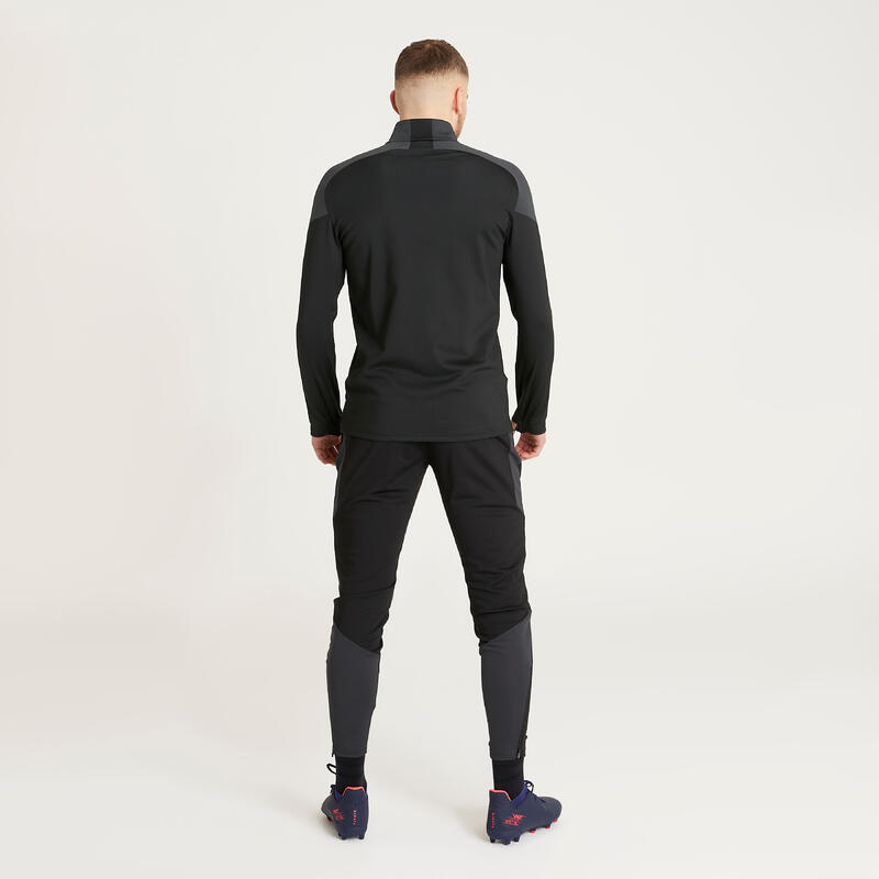 Pantalon de trening Fotbal VIRALTO CLUB Gri-Negru Adulți 