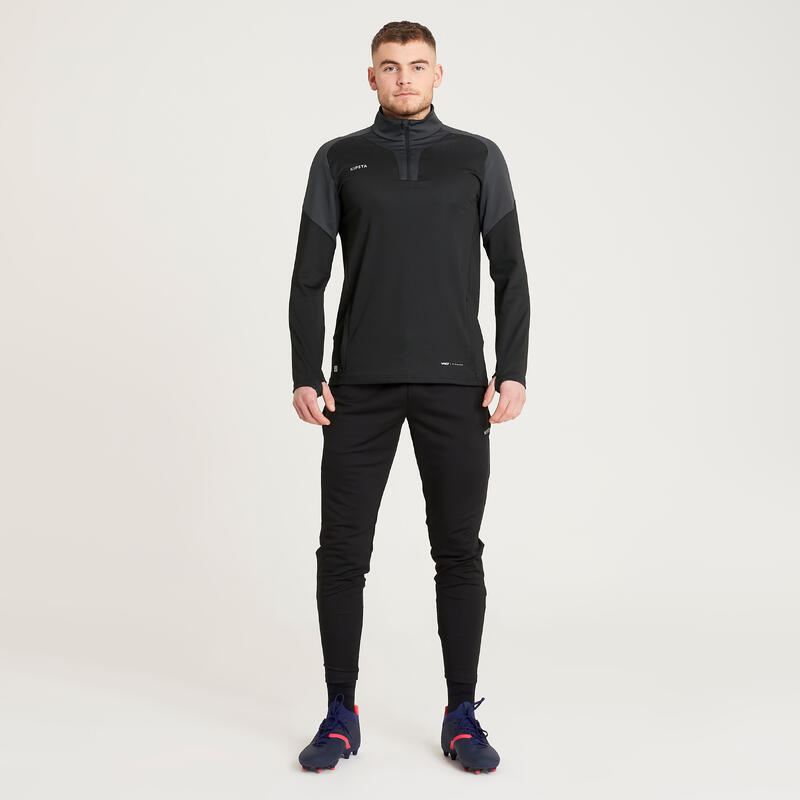 Pantalon de trening Fotbal VIRALTO CLUB Gri-Negru Adulți 