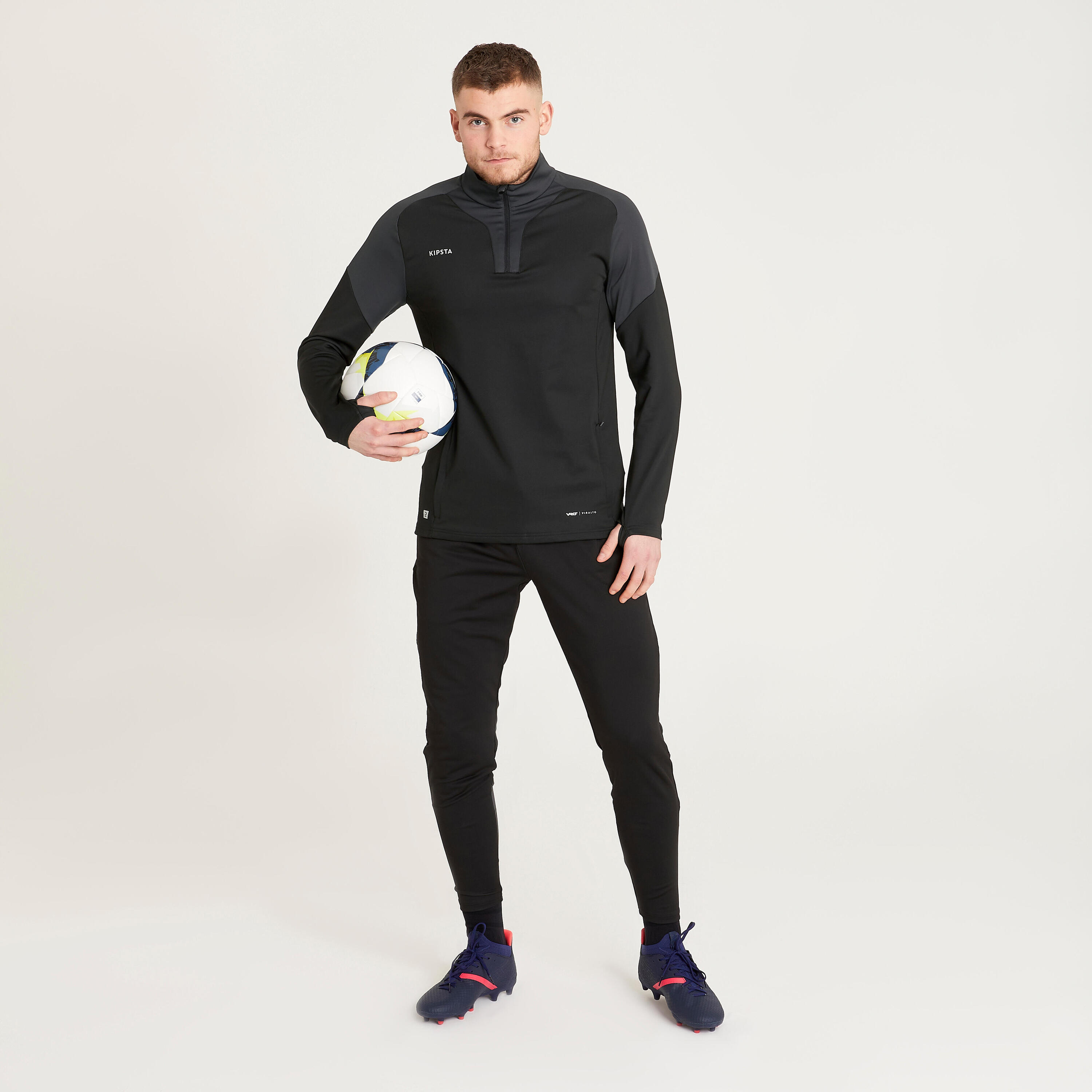 Football Bottoms Viralto Club - Carbon Grey and Black 6/22