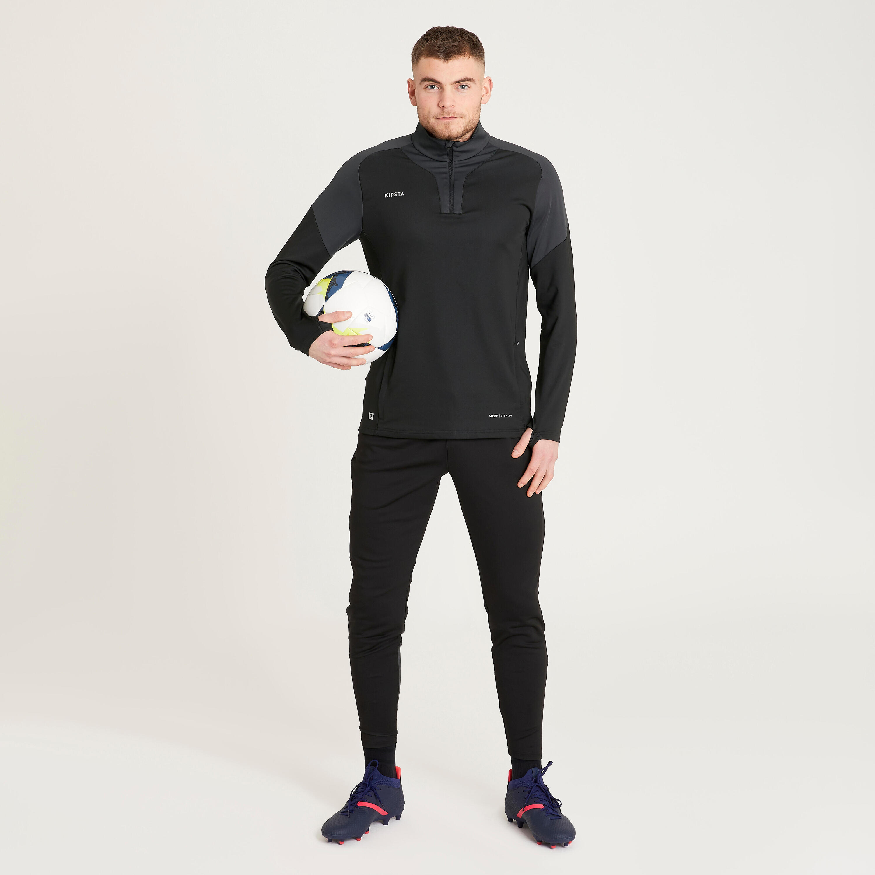 Football Bottoms Viralto Club - Carbon Grey and Black 5/22