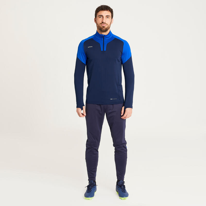 Damen/Herren Fussball Sweatshirt mit Reissverschluss - Viralto marineblau/blau 