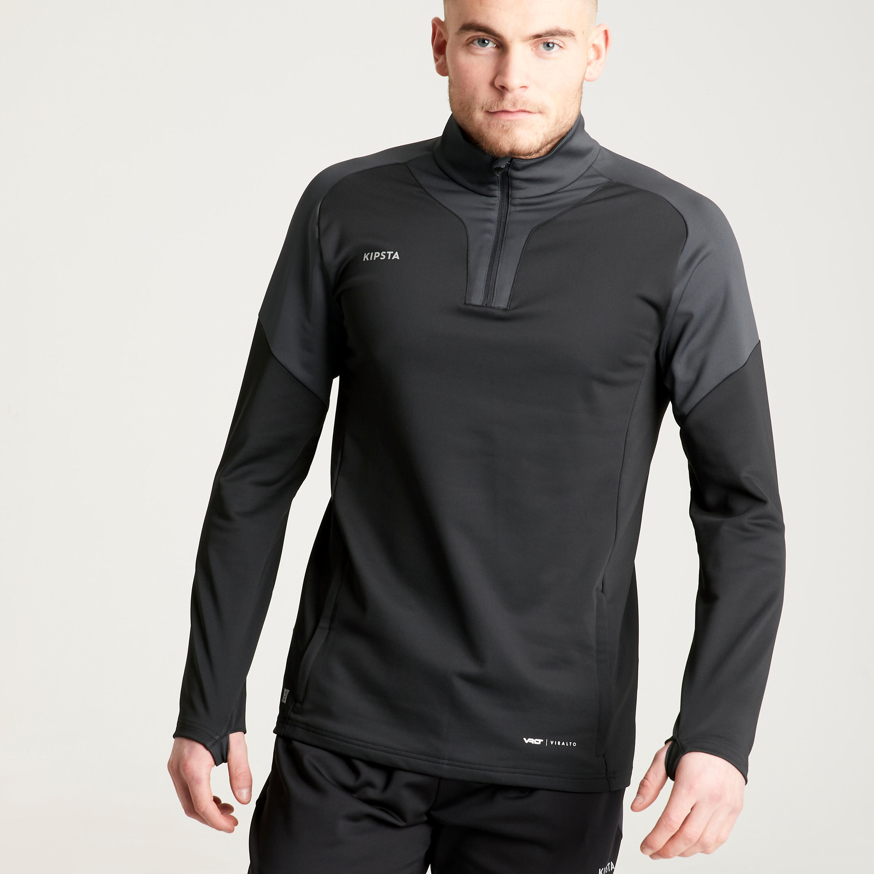 Bluza piłkarska Kipsta Viralto Club na krótki suwak 11/18