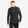 Sweat de football 1/2 zip VIRALTO CLUB gris carbone et noir