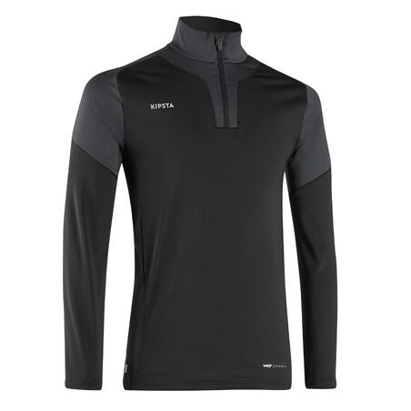 1/2 Zip Football Sweatshirt Viralto Club - Carbon Grey and Black