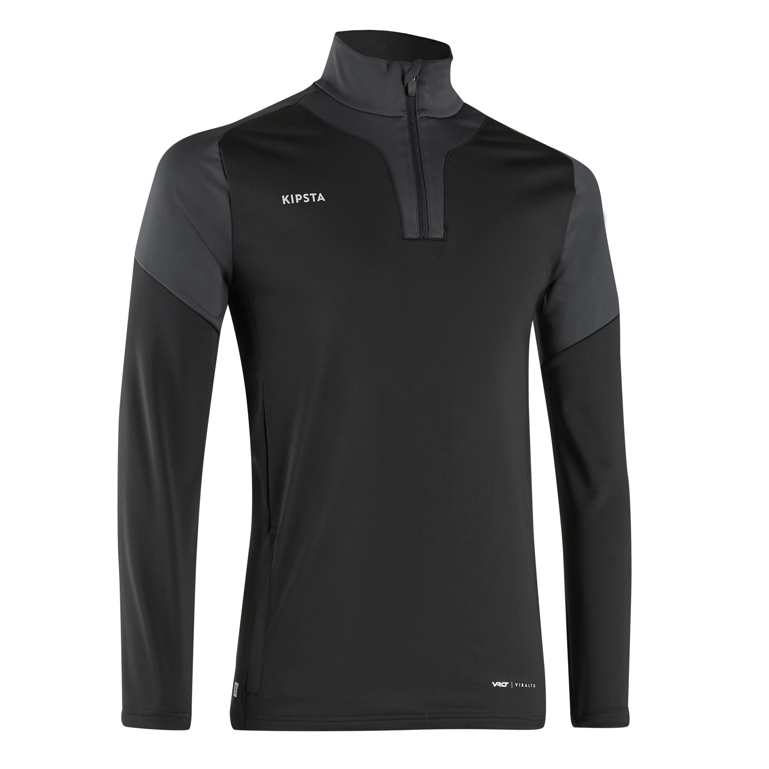 Sudadera de f tbol Adulto 1 2 cremallera Viralto gris carbono y