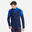Voetbalsweater met halve rits VIRALTO CLUB marineblauw/blauw