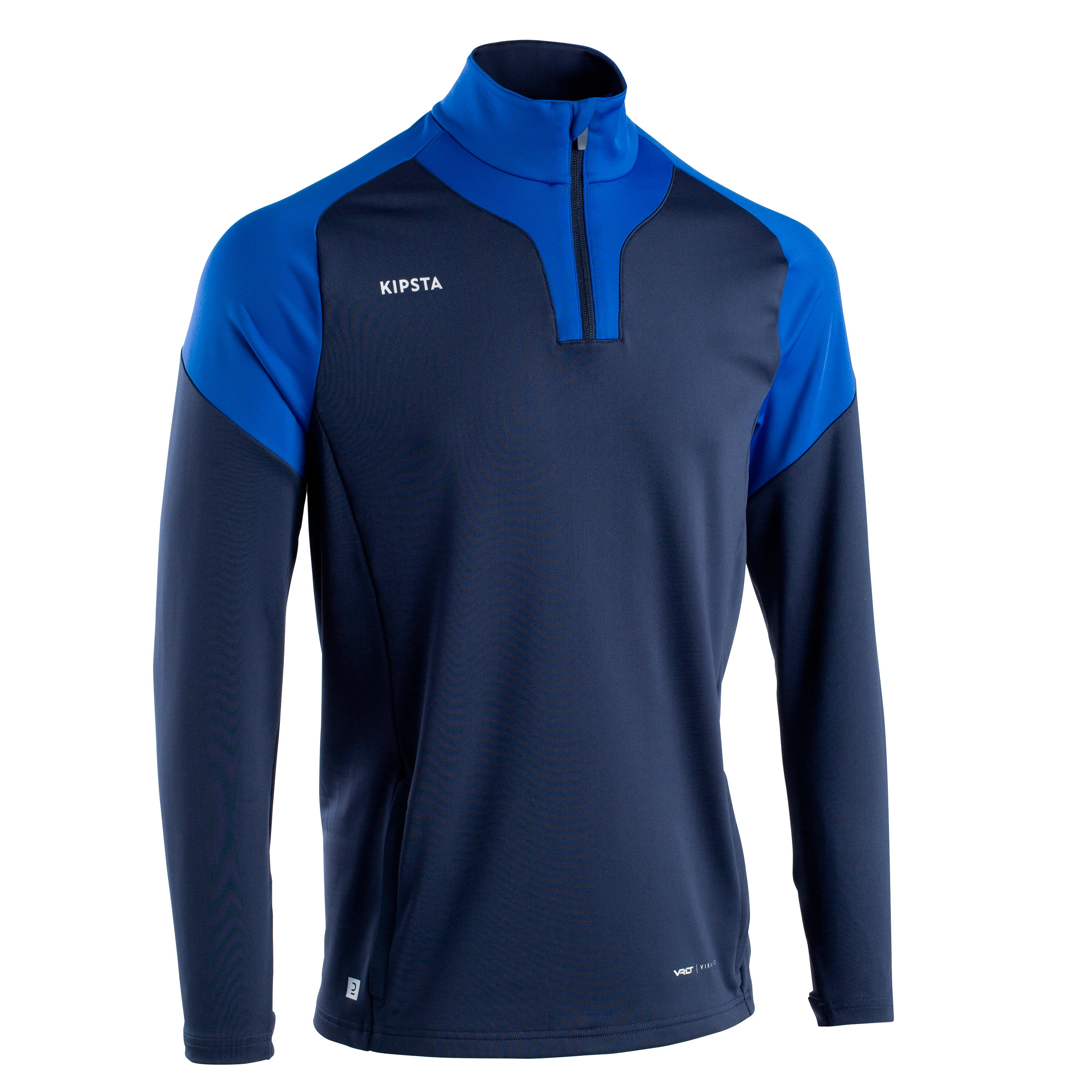 KIPSTA 1/2 Zip Football Sweatshirt Viralto Club - Navy and Blue.