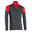 Bluză cu fermoar scurt Fotbal VIRALTO CLUB Gri-Roșu Bărbați 
