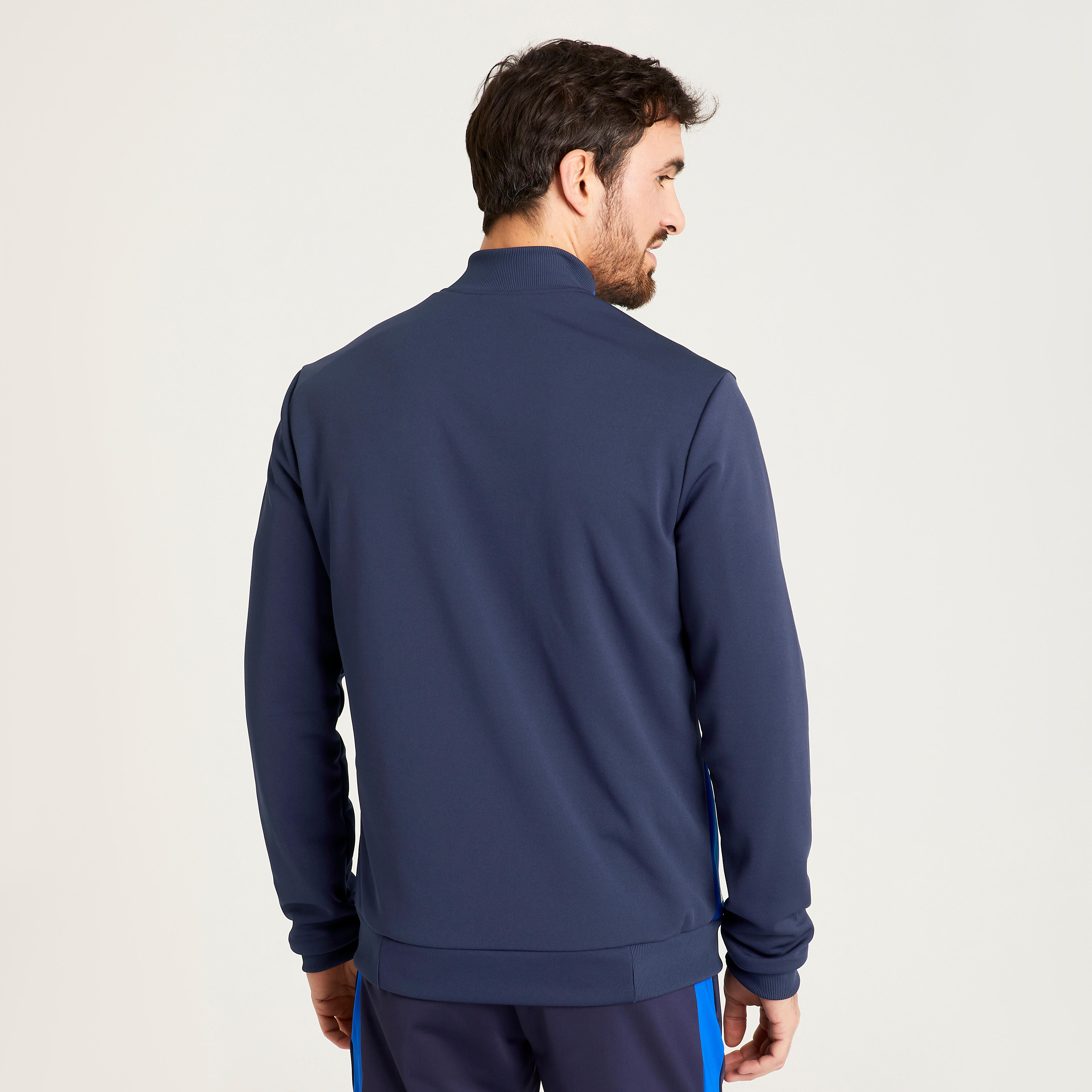 ESSENTIAL navy and blue soccer training jacket