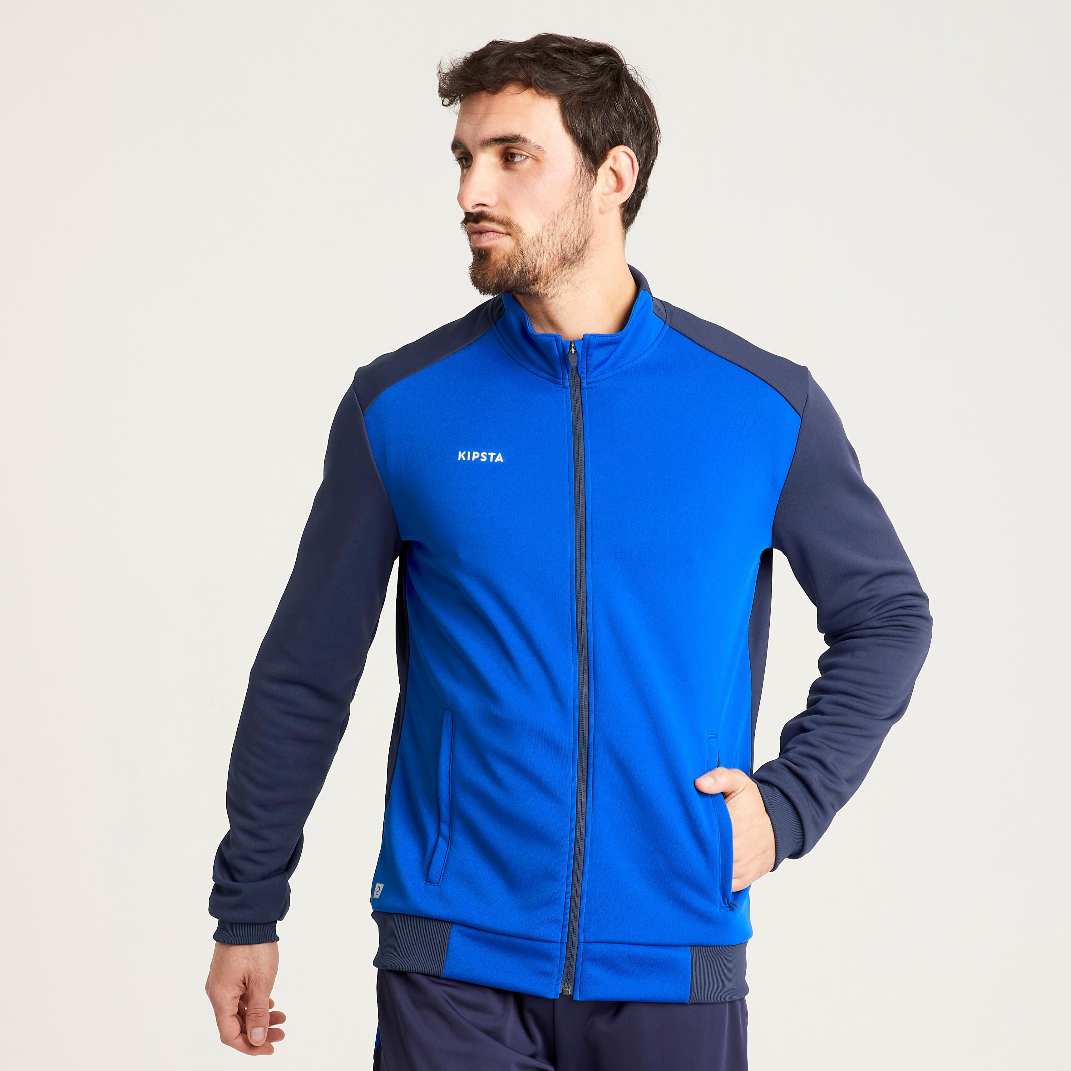 KIPSTA Bunda na futbalové tréningy Essential námornícka modrá 2XL