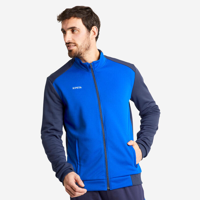 Veste de football d'entrainement ESSENTIAL marine et bleu