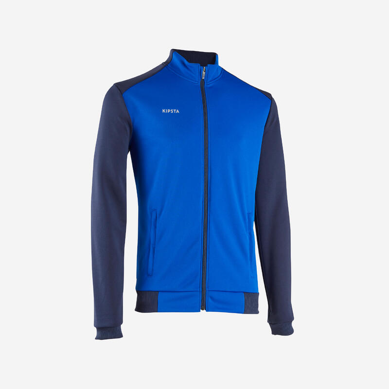 TRAININGSJACK VOOR VOETBAL ESSENTIAL marineblauw/blauw