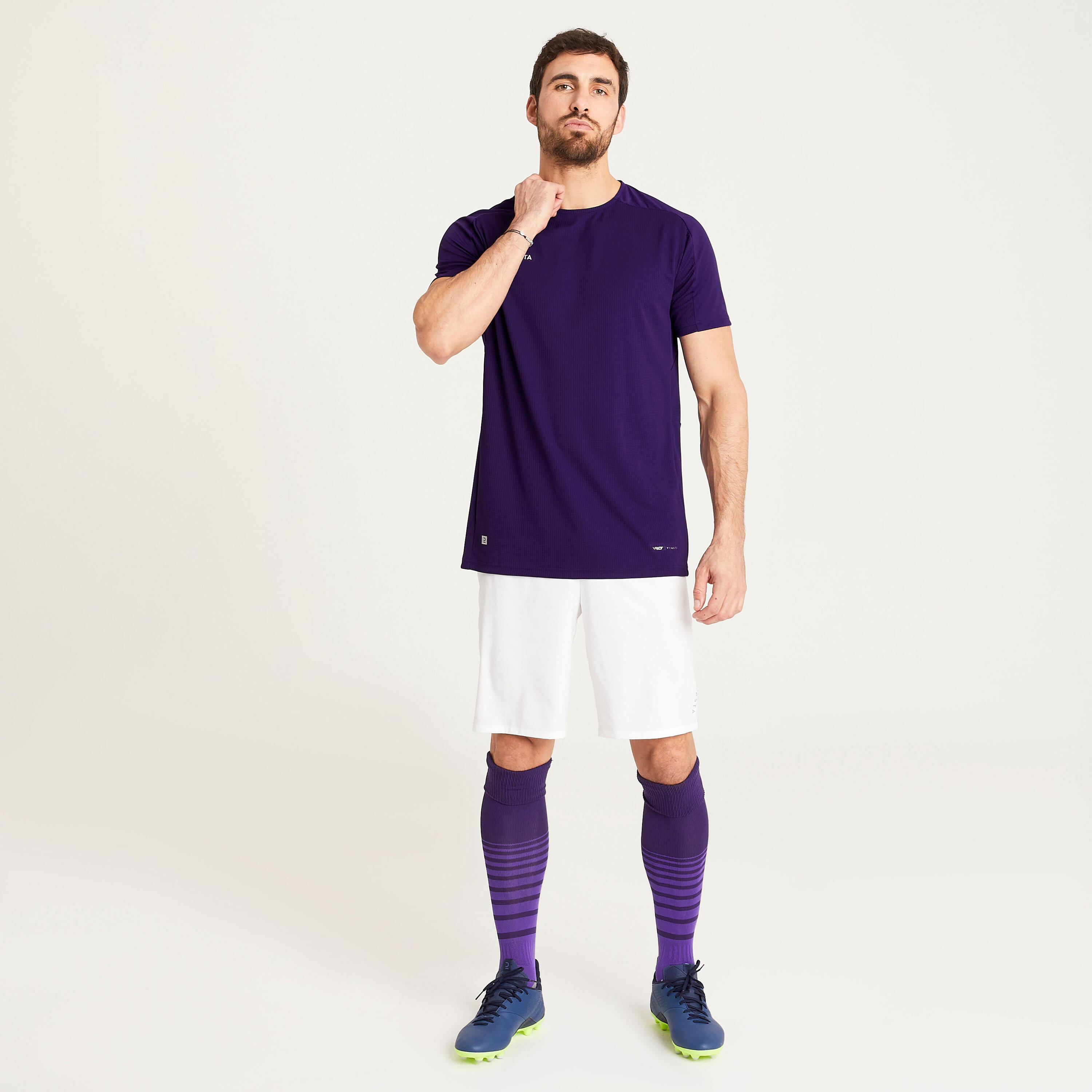 Camiseta de fútbol manga corta Adulto Kipsta Viralto Club violeta 6/6